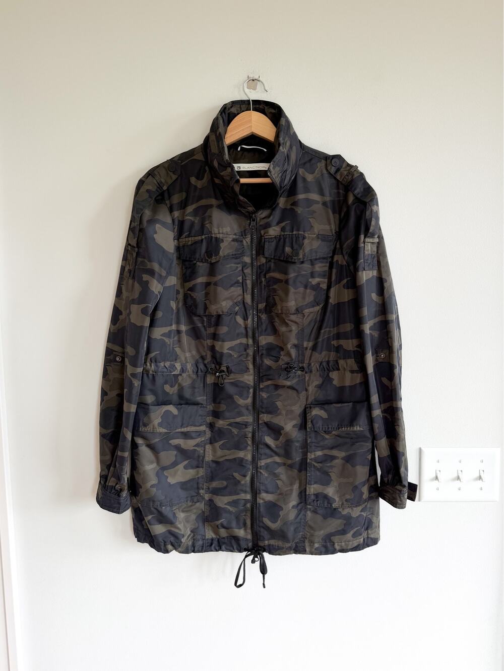 Blanc Noir Mastermind Camouflage Zip Up Anorak Jacket Black L